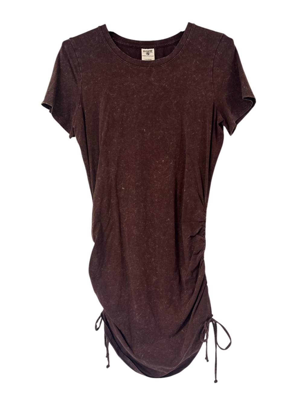 PINK Victoria's Secret Purple Short-Sleeve Side-Ruched Mini Dress - Size L